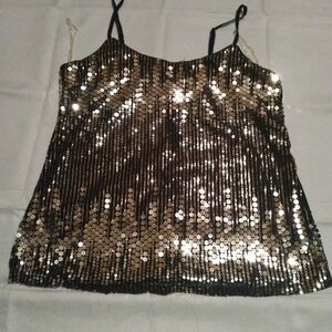 Sequin Black and Gold Women's Top